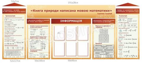 Комплект стендів для кабінету математики №4 Комплект стендів для кабінету математики №4