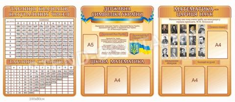 Комплект стендів для кабінету математики №10 Комплект стендів для кабінету математики №10
